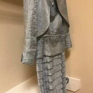 Evening Two Piece Layered Dress